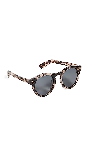 Illesteva Women's Leonard II E White Tortoise Sunglasses, White Tortoise Grey, One Size