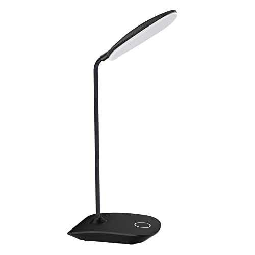 DEEPLITE LED Desk Lamp with Flexible Gooseneck 3 Level Brightness, Battery Operated Table Lamp 5W Touch Control, Compact Portable lamp for Dorm Study Office Bedroom, Eye-Caring and Energy Saving