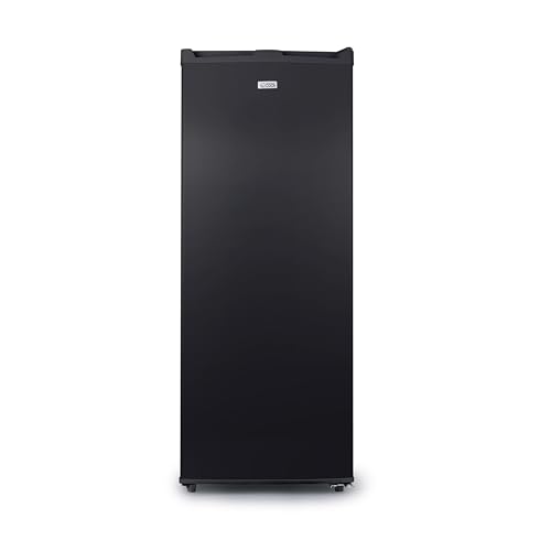 Commercial Cool Upright Freezer, Stand Up Freezer 6 Cu Ft with Reversible Door, Black