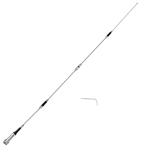 Bingfu Mobile Ham Radio High Gain Antenna Dual Band VHF UHF 144 430MHz Anti-Rust 62inch Antennae PL259 Male Vehicle Car Truck Amateur Radio Two Way Radio Antennas