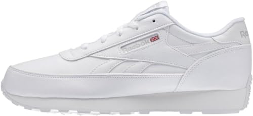 Reebok Mens Classic Renaissance Wide 4E Sneaker, White/Steel,10,5