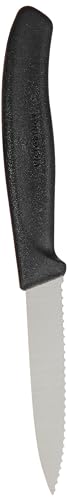 Victorinox 3.25 Inch Swiss Classic Paring Knife with Serrated Edge, Spear Point, Black
