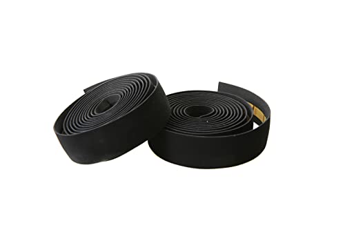Totem Bike Handlebar Tape, 2 Rolls EVA Foam Anti-Slip Road Bicycle Handlebar Tape, Black Cycling Grip Tape for Handles with 2 Pcs End Plugs