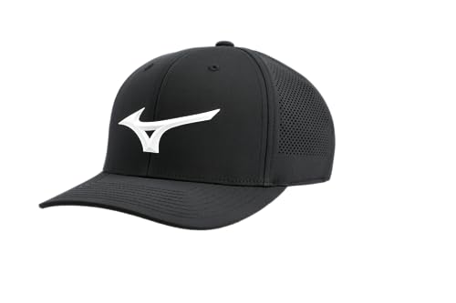 Mizuno Standard Tour Vent Snapback, Black-White
