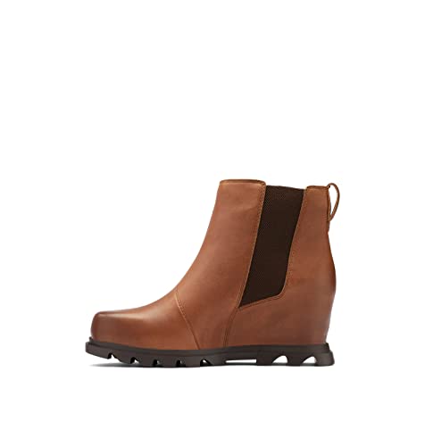 Sorel Women's Extended Joan of Arctic Wedge III Chelsea Wide Boot - Hazelnut, Blackened Brown - Size 8