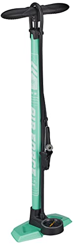 Serfas FP-200 AF-T2 Bicycle High Pressure Air Pump, Floor Pump with Air Gauge, Presta and Schrader Road Bike, MTB Cross Bike, Matte Mint, One Size