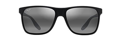 Maui Jim Men's Pailolo Polarized Rectangular Sunglasses, Black/Neutral Grey, Large