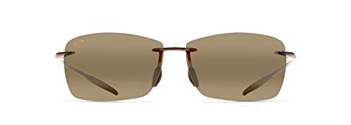 Maui Jim Men's and Women's Lighthouse Polarized Rimless Sunglasses, Medium, Rootbeer/Hcl Bronze Polarized, one size