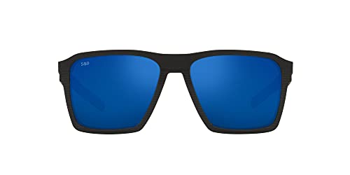 Costa Del Mar Men's Antille Polarized Aviator Sunglasses, Net Black/Grey Blue Mirrored Polarized-580G, 58 mm