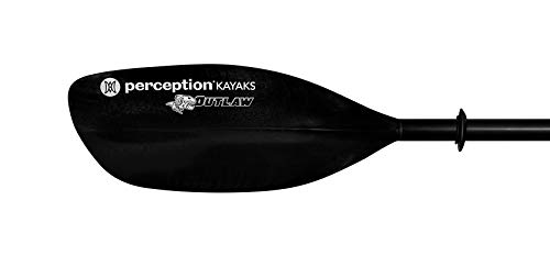 Perception Kayaks Outlaw 3-Piece Kayak Paddle | SUP - Kayak Convertible | Nylon Blade | Aluminum Shaft (90.5 in), Black (8080064)