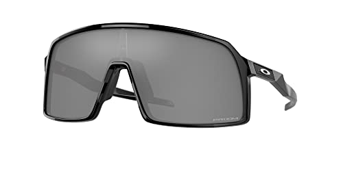 Oakley Men's OO9406 Sutro Rectangular Sunglasses, Polished Black/Prizm Black, 37 mm