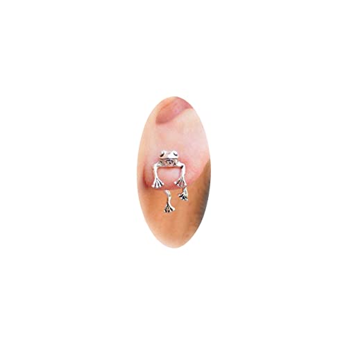 Silver Frog Earrings for Women Vintage Frogs Shaped Stud Earrings Cute Animal Earrings for Teens Girls Frog Stuff Jewelry Christmas Gifts 2023