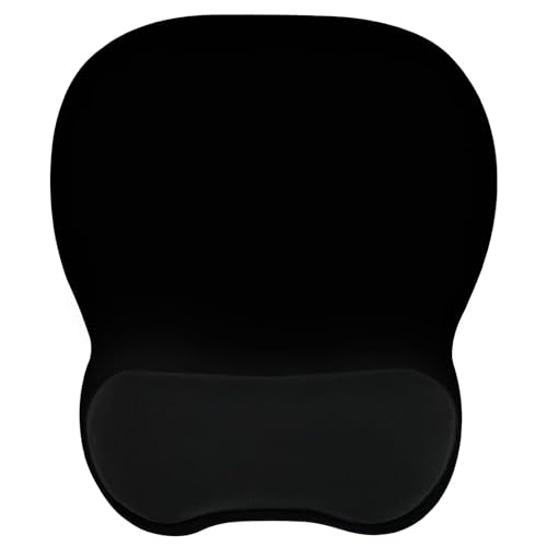EooCoo Ergonomic Mouse Pad with Wrist Support, Non-Slip Base Mouse Mat for Internet Cafe, Home & Office - Black