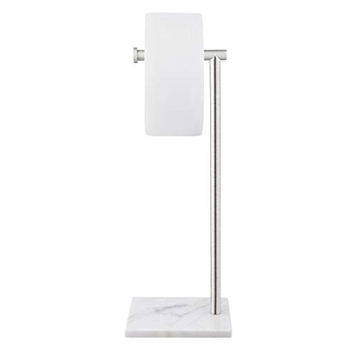 KES Natural Marble Toilet Paper Holder Stand Bathroom Tissue Roll Holder Freestanding SUS304 Stainless Steel Brushed Finish, BPH285S1-2
