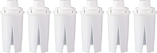 Amazon Basics Replacement Water Filters for Pitchers, Compatible with Brita, 6-Pack