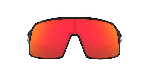 Oakley Men's OO9462 Sutro S Rectangular Sunglasses, Polished Black/Prizm Ruby, 28 mm