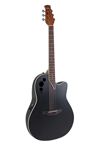 Applause E Akustikgitarre traditional AB24-5S Mid Cutaway black satin