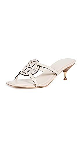 Tory Burch Women's Geo Bombe Miller Low Heel Sandals 55mm, Light Cream, Off White, 6 Medium US