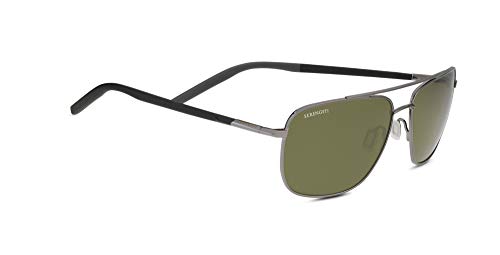 Serengeti Tellaro Sunglasses (Shiny Gunmetal/Black/Gray -Polarized 555nm)