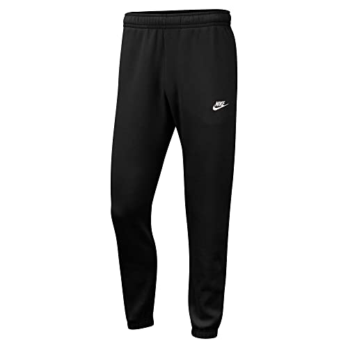 Nike Men's Club Open-Hemmed Pants Black | Black | White SM