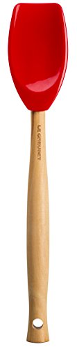 Le Creuset Silicone Craft Series Spatula Spoon, 11 3/8' x 2 1/8', Cerise, Large