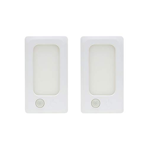 Westek BL-BAR4RC-2PK 4.25-inch Rechargeable Sensor Closet and Under Cabinet, Battery Operated, Wireless Light Bar with Touch and Motion Sensing Activation, 2-Pack, White