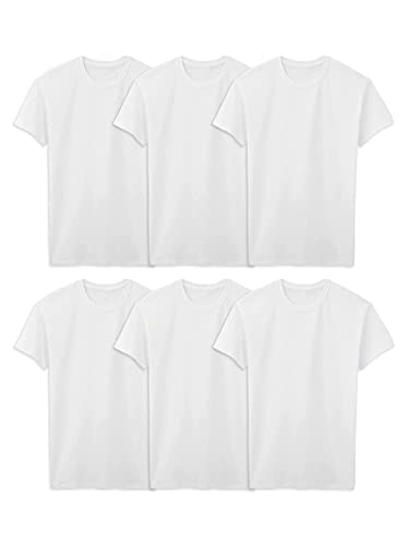 Fruit of the Loom Men's Stay Tucked Crew T-Shirt, White-Tall Sizes, XX-Large Tall (6pack)