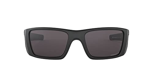 Oakley Men's OO9096 Fuel Cell Rectangular Sunglasses, Matte Black/Prizm Grey Polarized, 60 mm