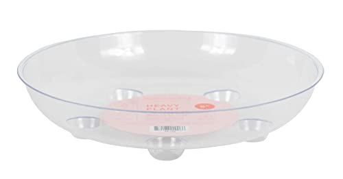 CWP DS-600 Heavy Gauge Footed Carpet Saver Saucer, 6-Inch Diameter, Clear