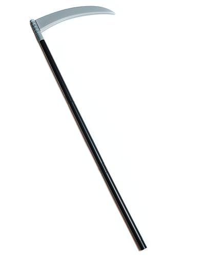 Happy Hippo Grim Reaper Scythe Prop for Halloween; Adult or Kids Grim Reaper Costume Accessories, Faux Scythe Blade & Adjustable Handle; Grim Reaper Sickle Toy
