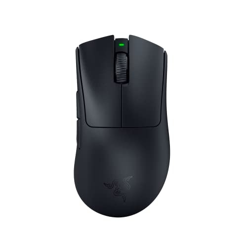 Razer DeathAdder V3 Pro Gaming Mouse: 63g Ultra Lightweight - Focus Pro 30K Optical Sensor - Fast Optical Switches Gen-3 - HyperSpeed Wireless - 5 Programmable Buttons - 90 Hr Battery - Black