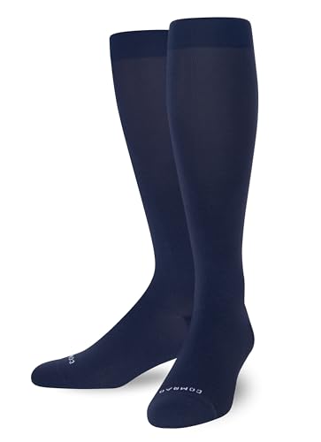 Premium and Stylish Compression Socks for Multipurpose Wear (Marine Blue, Large)