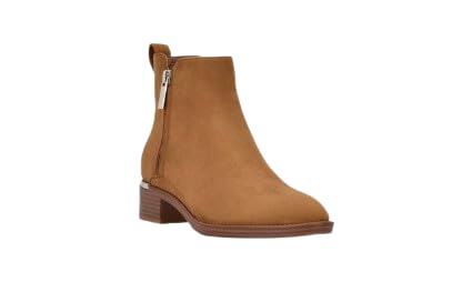 Calvin Klein Women's Deniece Ankle Boot, Cognac, 5