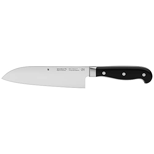 WMF Santoku Chef's Knife Spitzenklasse Plus Length 32 cm Blade Length 18 cm Performance Cut Made in Germany Forged Special Blade Steel Seamlessly Riveted Plastic Handle