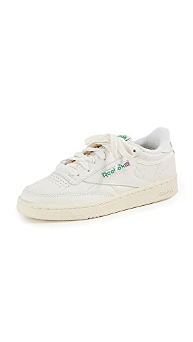 Reebok Women's Club C 85 Vintage Walking Shoe, Chalk/Alabaster/Glen Green, 7.5