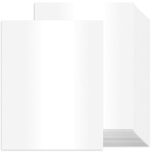 White Shimmer Cardstock 100 Sheets - Ohuhu 8.5' x 11' Heavyweight 90 lb/ 244 gsm Card Stock Metallic Paper for Crafts DIY Making Cards Invitations