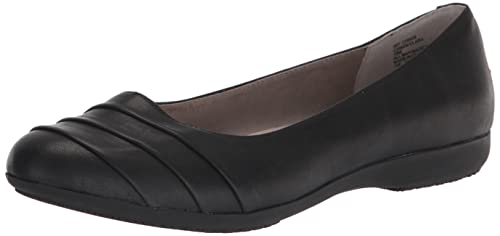 CLIFFS BY WHITE MOUNTAIN Clara Women's Ballet Flat, Black/Burnished/Smooth, 11 W