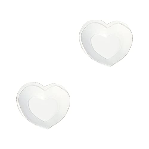 Vietri Lastra White Collection Italian Serveware Sets (Heart Dishes, Set of 2)