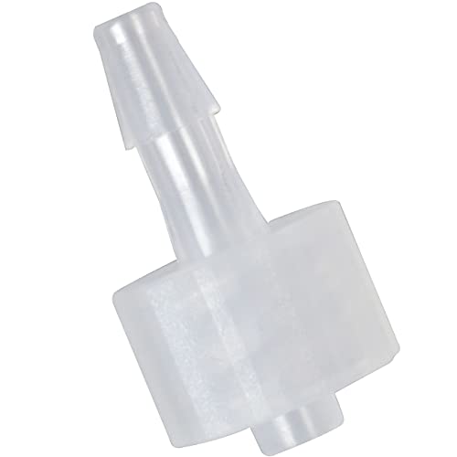 MEETOOT 10pcs Luer-to-Barb Adapter Male Luer with Lock Ring 1/8' Hose Barb Screw Quick Connector Plug 3.2mm for Laboratory Biochemical/Analytical Instruments and Food Machinery