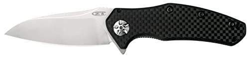 Zero Tolerance 0770CF Folding Knife; 3.25” High-Performance Crucible S35VN Steel Blade, Stonewashed Finish, Carbon Fiber Handle, SpeedSafe Assisted Opening, Liner Lock, Reversible Pocketclip; 3 OZ , black
