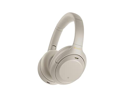 Sony WH-1000XM4 Wireless Industry Leading Noise Canceling Overhead Headphones with Mic for Phone-Call and Alexa Voice Control Silver (Renewed)