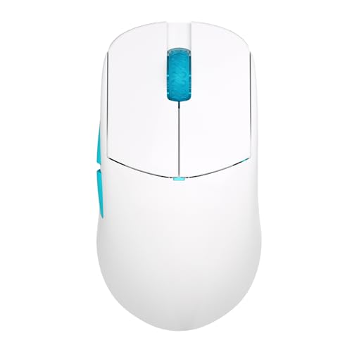Lamzu Atlantis Mini Wireless Gaming Mouse, Ultra Lightweight 51g, Mechanical Switch,26000 DPI,Symmetrical,MCU Nordic 52840,Silver TTC,PAW3395 Sensor (Polar Whtie)