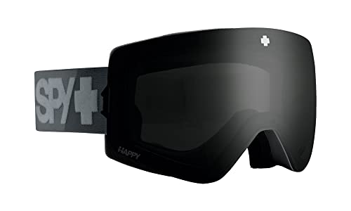 SPY Optic Marauder Elite Snow Goggle, Winter Sports Protective Goggles, Color and Contrast Enhancing Lenses, Colorblock 2.0 Dark Gray - Happy Bronze with Black Spectra Mirror Lenses / Happy LL Persimmon with Silver Spectra Mirror Bonus Lenses