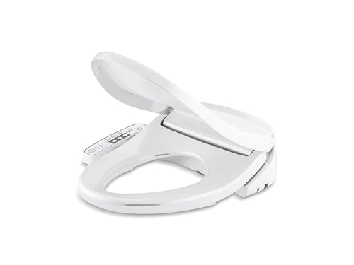 KOHLER BN330S-N0 Novita Electric Bidet Toliet Seat, Round Heated Bidet Warm Water Bidet with Dryer, Bidets for Existing Toilets, White