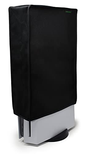 Foamy Lizard Dust Cover for Playstation 5 The Original Made in U.S.A. TexoShield Premium Ultra Soft Microfiber Lining Nylon dust Guard with Back Cable Port (Vertical)