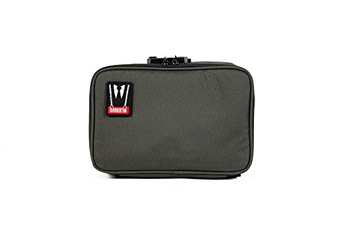 DIME BAGS Omerta Goodfella with Lock | Carbon Filter Locking Padded Pod | Activated Carbon Technology and TSA-Approved Combination Lock (10 inch, Green)