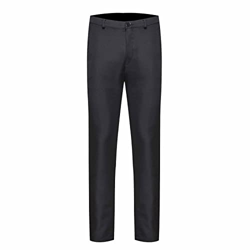 Yuzhih Black Pants for Men Summer 2023 2024 Mens Dress Pants Slim Fit Straight Barrel Trousers Formal Solid Color Trendy Overalls Business Commuting Pants 2-Black 5X-Large