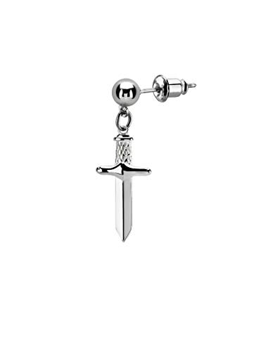 iJewelry2 Dangling Dagger Sword Stainless Steel Ball Stud Helix Piercing Earring