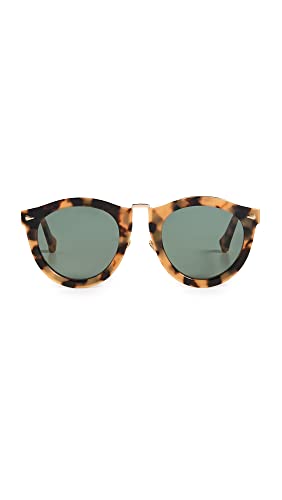 Karen Walker Women's Harvest 22 B Sunglasses, Crazy Tort, Black, Brown, Print, One Size