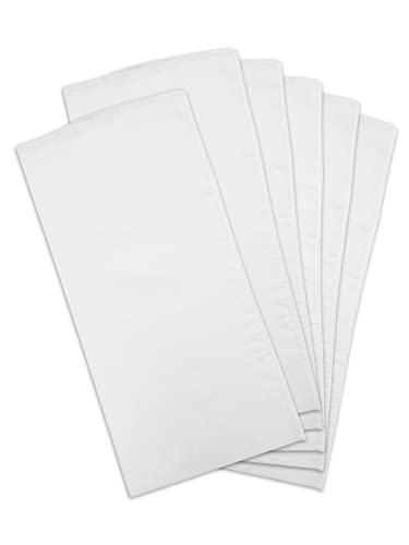 Imperial Men's Fine Handkerchiefs Permanent Press White Pack of 13 Hankies 65% Polyester 35% Cotton